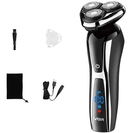 Електрична чоловіча електробритва для бороди VGR 309V-45 роторна акумуляторна електробритва для чоловіків - фото 1