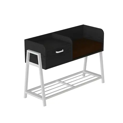 Банкетка з тумбочкою Бланка 540x1000x320 метал Сірий ДСП Сосна Кембра 16мм FRD-103040