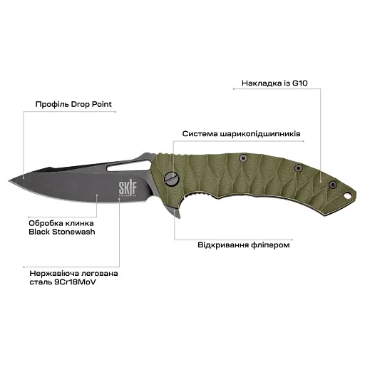 Ніж Skif Shark II BSW Olive - фото 7