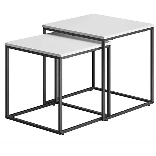 Комплект журнальных столиков Leobert Nika квадратный белый