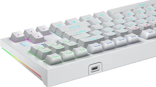 Клавиатура Aula F3032 Dark Yellow keys RGB White (6948391204680) - фото 2