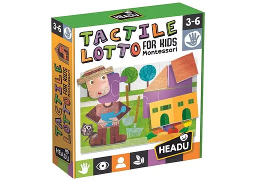 Настольная игра Headu Тактильное лото Монтессори. Формы и контуры (Montessori. Tactile Iotto for Kids: Shapes and Contours) (MU25374)