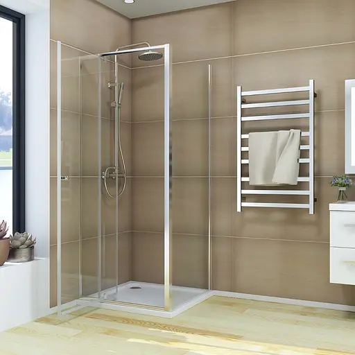 Душевая кабина без поддона Koer SR SC05-90x90x195-TR-01 прозрачное стекло Easy Clean 6 мм, хром KR5363, Универсальная, прозрачная, хром - фото 3