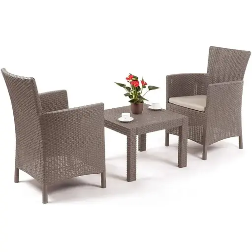 Комплект садових меблів Allibert Keter Rosario balcony set капучіно - пісок - фото 2