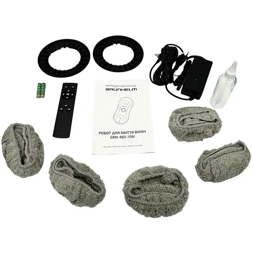 Робот для миття вiкон Grunhelm GRH-RD1-11W круглий 3 режими 30 мл білий (147806) - фото 8