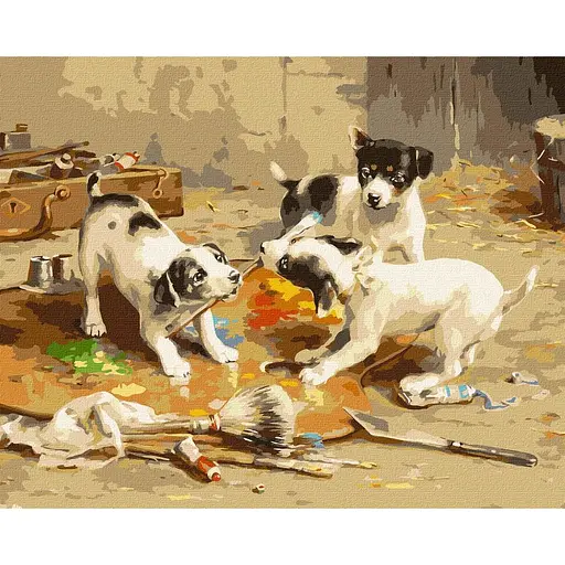 Картина за номерами "Маленькі художники" ©Carl Reichert Ideyka KHO4357 40х50 см