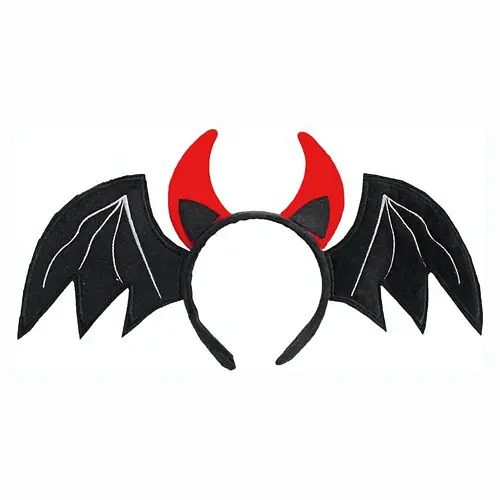 Рожки с крыльями на обруче - фото 1