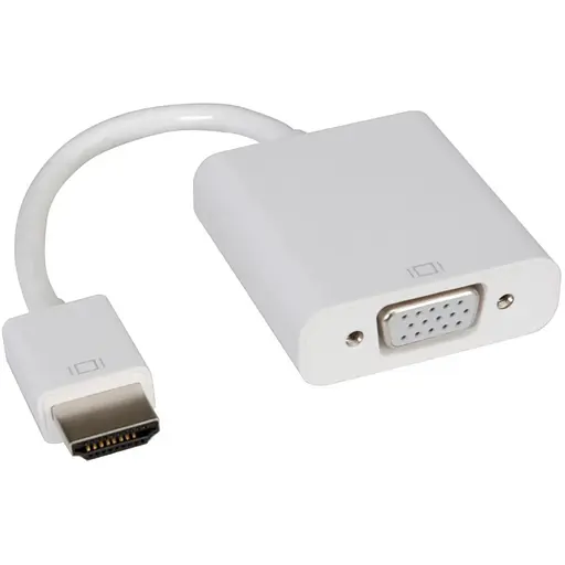 Перехідник HDMI M-VGA F білий (без звуку) OEM