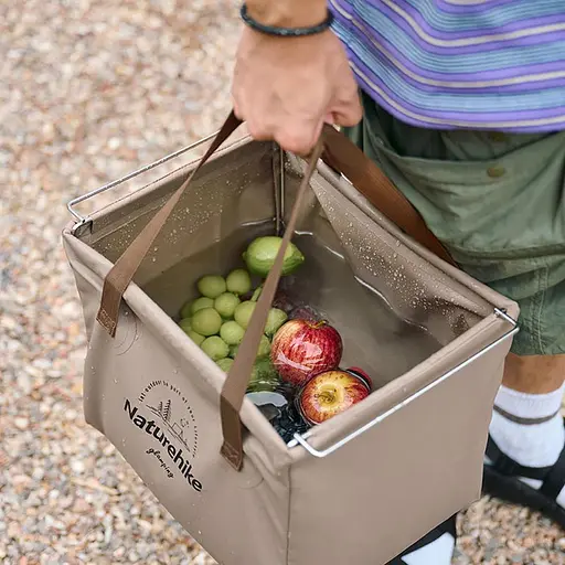 Туристичний складний контейнер Naturehike CNH22SN002 для води із ПВХ 20л (Коричневий) - фото 6