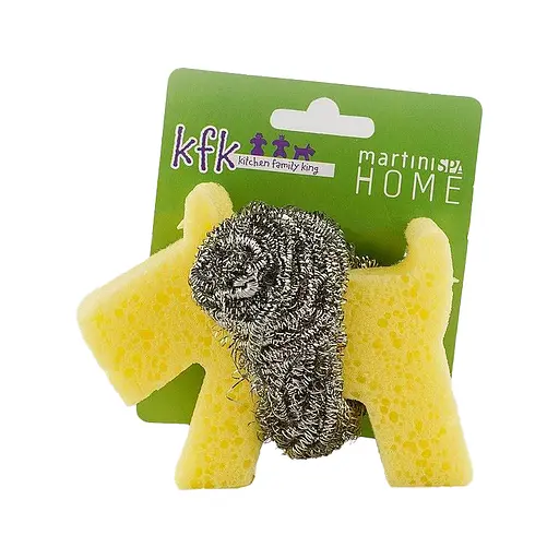 Губка кухонна для очищення Martini Spa Sponge Dog With Inox Spiral (7102H00)