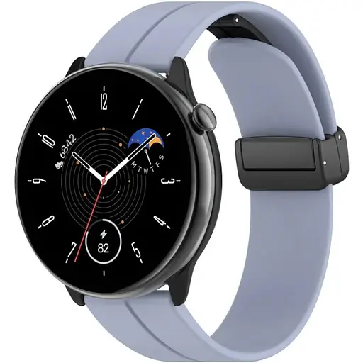 Ремінець DK CDK для Xiaomi Amazfit Active 2 / 2R (W2437) 20mm Silicone Sport Magnetic (016443) (lilac) - фото 2