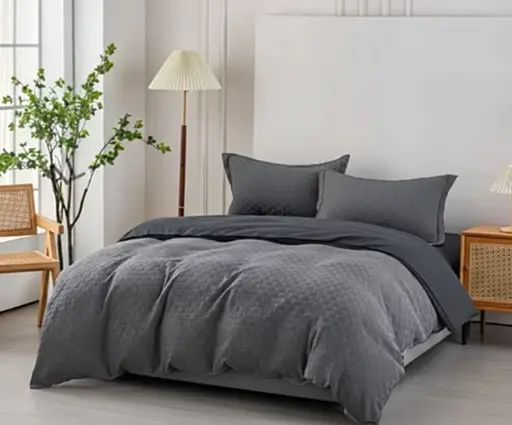 Комбинированное муслиновое постельное белье Primavara Евро с простыней на резинке - фото 1