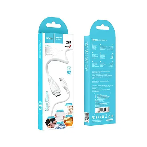 Кабель Hoco Micro USB Nano silicone charging data cable X67 1 м 2.4A - фото 2