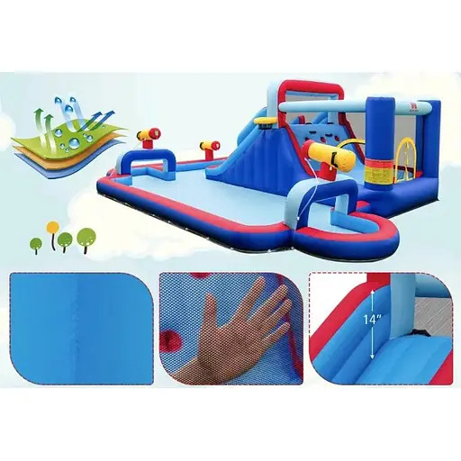 Надувний парк Costway Fun Kids із водними гірками (без вентилятора) - фото 5