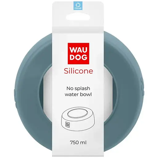 Миска-непроливайка Waudog Silicone 750 мл серый