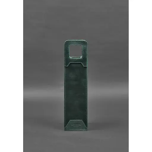 Кожаный чехол для вина BlankNote Crazy Horse 2.0 зеленый  - фото 3