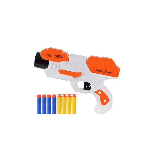 Пістолет JM 110-66, 8 м'яких снарядів, у пакеті (6983104410170) Білий - фото 1