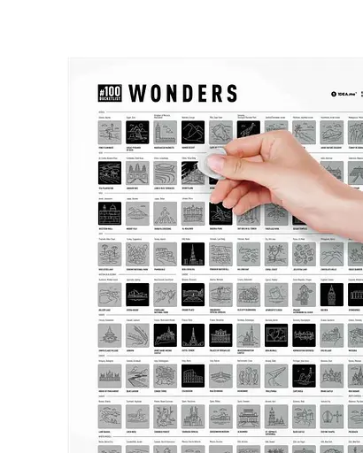 Скретч постер 1DEA.me #100 Bucketlist Wonders edition (13087) - фото 2