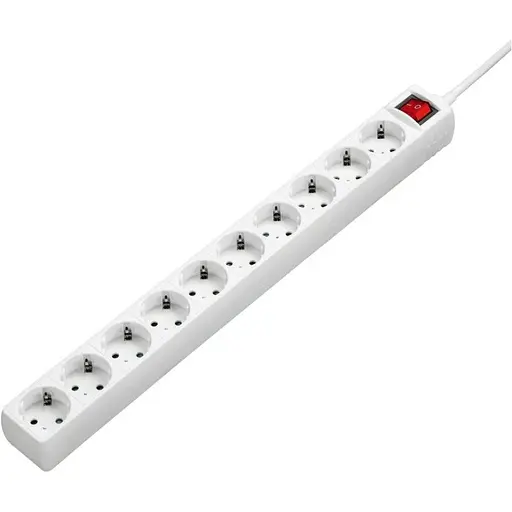 Мережевий подовжувач HAMA 10XSchuko 3Gх1.5 мм 3 м White - фото 2