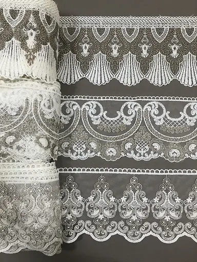 Мереживо Рішельє біло-кавове - фото 6