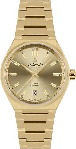 Часы Atlantic Seawave 35mm Yellow Gold 39365.45.31