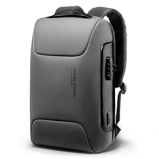 Рюкзак городской Mark Ryden 9116 21л с кодовым замком и USB Gray (17584)