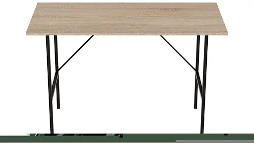 Стол письменный Line Тайм Ferrum-decor 750x1200x600 Черный металл ДСП Дуб Сонома 16 мм (FRD-104888) - фото 4