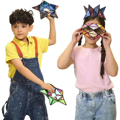 Магнітна пірамідка TOSY - 1 куб, що трансформується в 1 мільярд фігур, 14 деталей (12 деталей пазла та 2 аксесуари) - фото 3