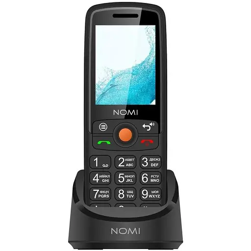 Телефон с док-станцией (кредлом - подставкой) Nomi i2440 черный - фото 1