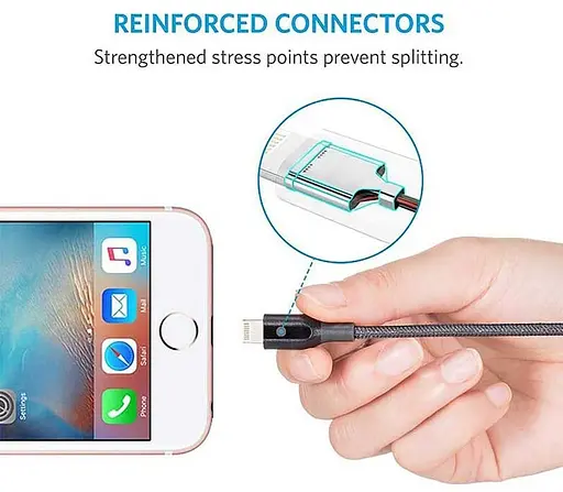 Кабель Anker Powerline Select + Lightning - 1.8 м Black (6595749) - фото 5