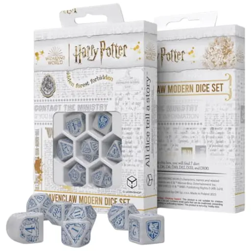Набір кубиків Harry Potter. Ravenclaw Modern Dice Set - White , 7 шт. (190142/2023/3/B)