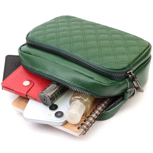 Кожаная женская сумка Vintage 21х15х7 см sum0026583 - фото 10