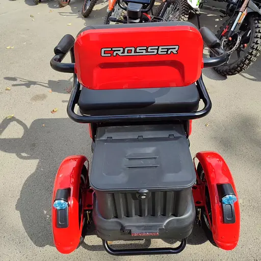 Електроскутер Триколісний Crosser TR1 Pro (1000W, 72V, 20Ah) Червоний - фото 3