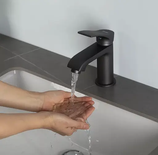 Смеситель для умывальника Frap F1075-9 Черный матовый - фото 5