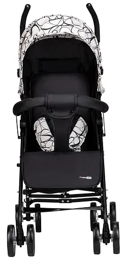 Коляска для ребенка прогулочная FreeON Simple, black - white [CD] - фото 4