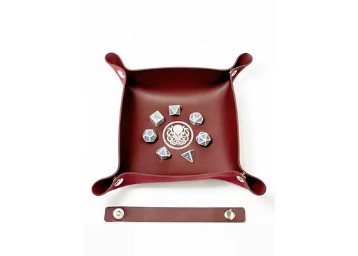 Настольная игра Планета Ігор Лоток для кубиков Ктулху (бургунди) (Dice tray Cthulhu burgundy) (pi-dt003) - фото 7