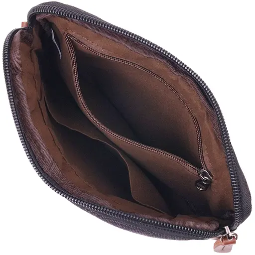 Комфортная мужская барсетка текстильная Vintage 24х16х3 см sum0021445 - фото 4