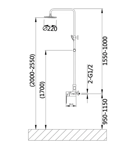Душова система для душу Qtap Jay Chrome на два споживача QTJAY110CRM45544 - фото 8