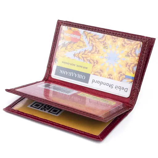 Женский кожаный кошелек-визитница ST Leather 10х6.5х1 см acs0015958 - фото 4