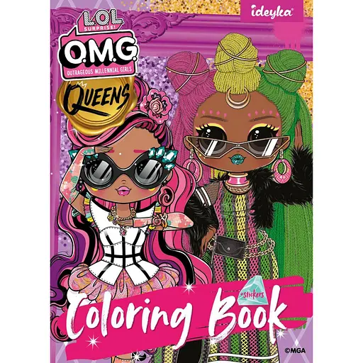 Детская книга-раскраска L.O.L O.M.G. Queens 2 LCB15 со стикерами