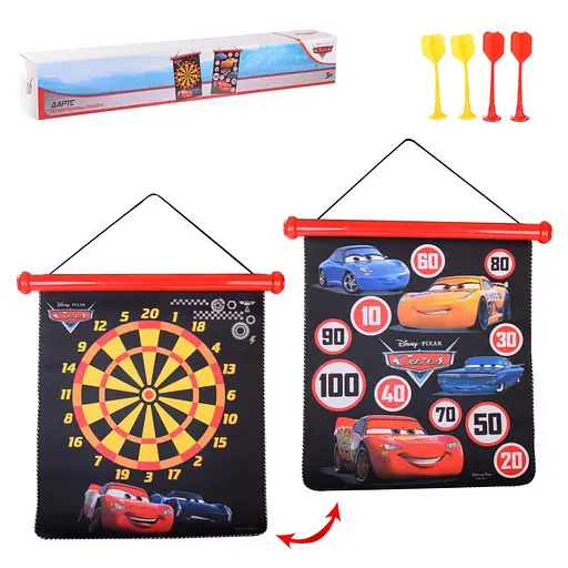 Дитячий магнітний дартс "Тачки" Bambi LD1025 двосторонній - фото 2