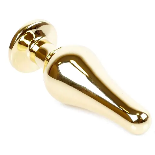 Анальна пробка Boss Of Toys Boss Series - Jewellery Gold Butt Plug Light Blue, BS6400067, Золотий / Голубой - фото 4