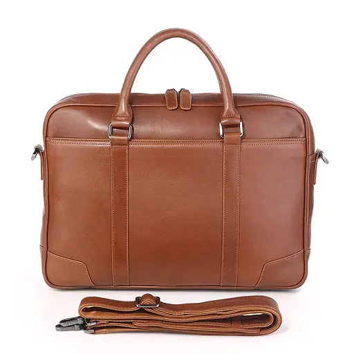 Чоловіча шкіряна сумка John McDee 42х7х29 см sum0026112 - фото 5