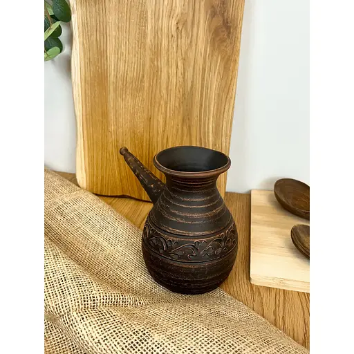 Турка керамічна (глиняна) Декор 500 мл