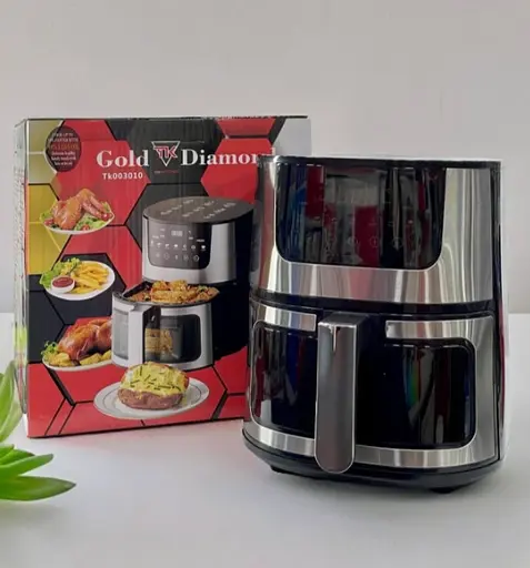 Аерофритюрниця сенсорна Gold Diamond TK-003010 8 л безмасляна повітряна 4000 Вт Чорний - фото 9
