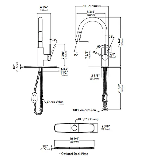 Змішувач для кухні Kraus Oletto хром KPF-2620CH Хром - фото 5