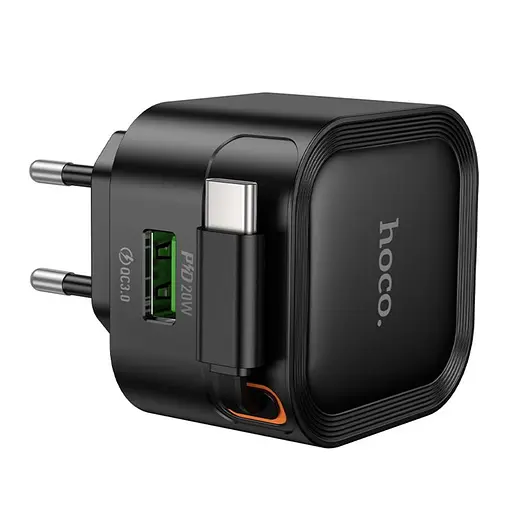 Зарядное устройство Hoco C154A PD QC черный + кабель Type-C - фото 6