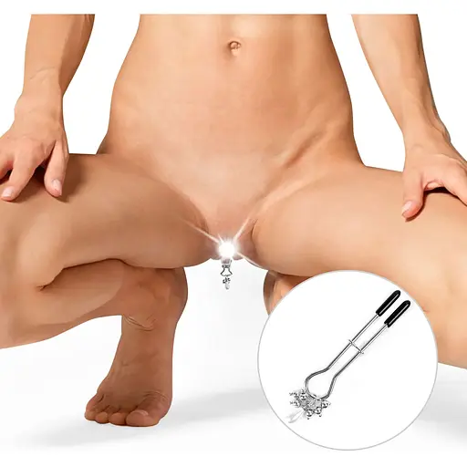 Затискач для клітора Art of Sex - Pearl Drop, Срібло - фото 3