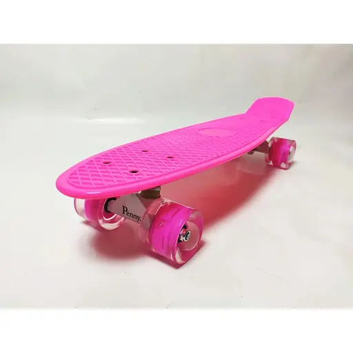 Скейт Пенни Борд A-Toys Penny Board Maraton со светящимися колёсами с декой 55 см розовый - фото 3