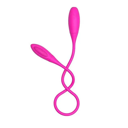 Двусторонний силиконовый вибратор Baile Pretty Love Snaky Vibe 60 см розовый - фото 1